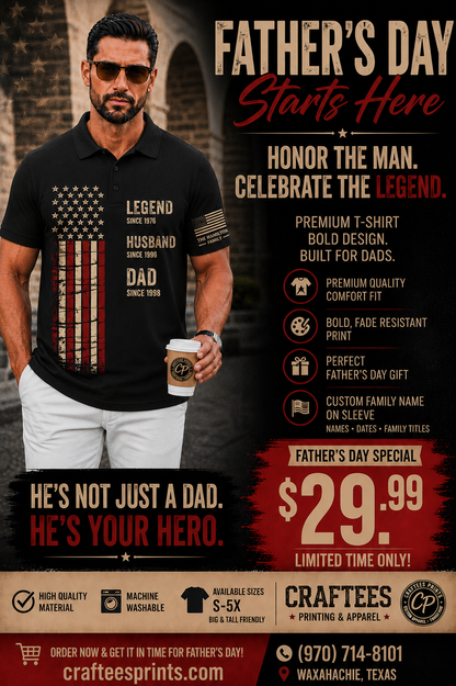 Fathers day  Custom Polo shirt